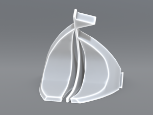sailboat logo Model Cetak 3D