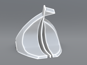 sailboat logo Model Cetak 3D
