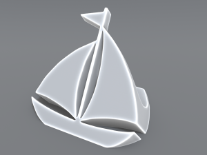 sailboat logo Model Cetak 3D
