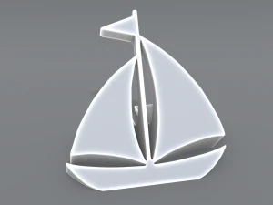 sailboat logo 3D Print Model