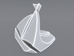sailboat logo Model Cetak 3D