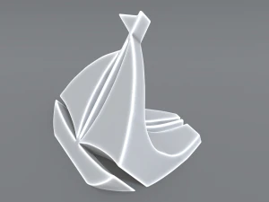 sailboat logo 3D Print Model