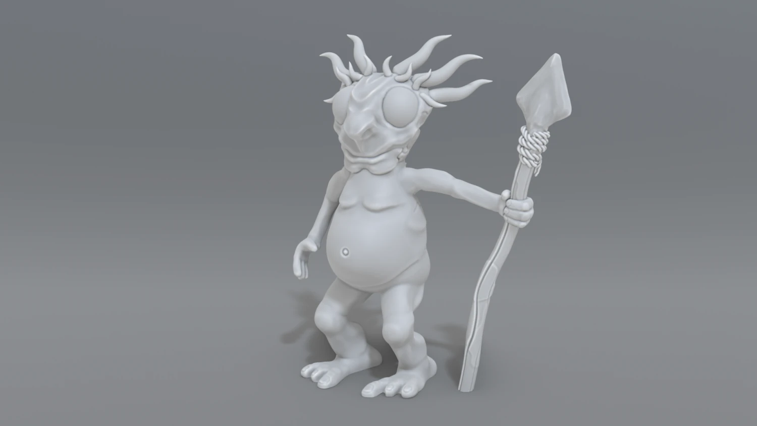Goblin 3D Print Model .c4d .max .obj .3ds .fbx .stl .blend 