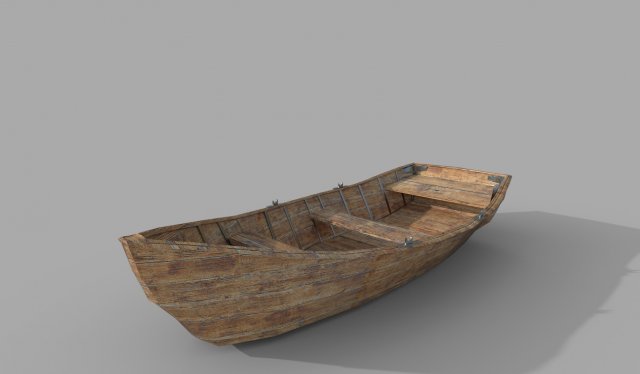 classic boat Model 3D .c4d .max .obj .3ds .fbx .stl .blend