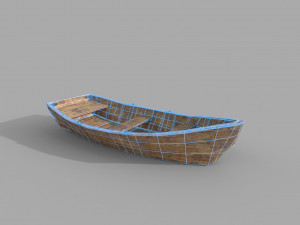 classic boat Model 3D