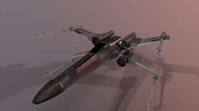 x-wing aircraft Modello 3D .c4d .max .obj .3ds .fbx .stl .blend
