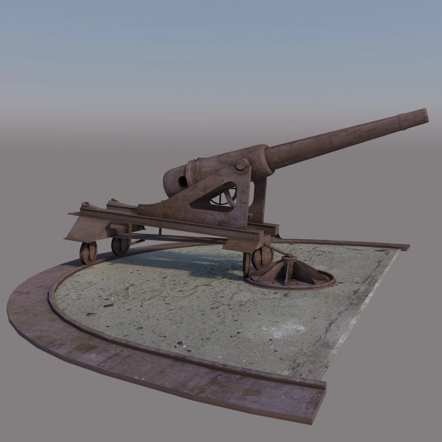 old cannon 3D Model .c4d .max .obj .3ds .fbx .stl .blend 