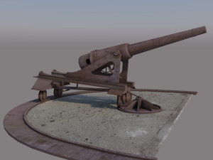 old cannon 3D Model