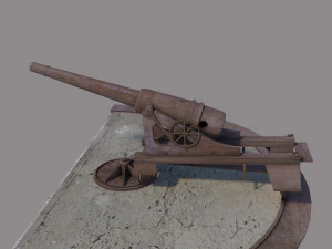 old cannon 3D Model