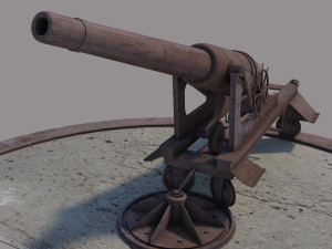 old cannon 3D Model