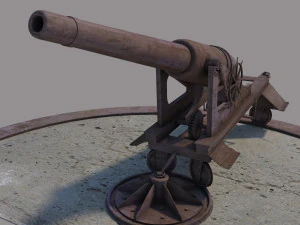 old cannon 3D Model