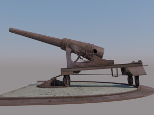 old cannon 3D Model