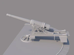 old cannon 3D Model