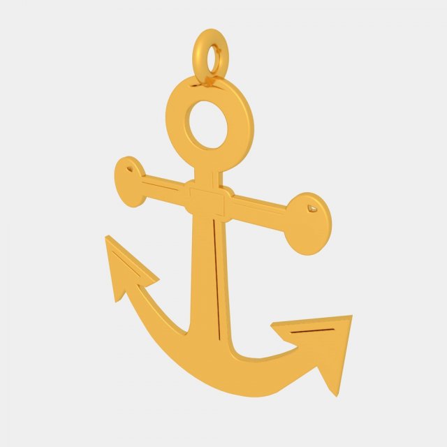 anchor pendant 3d printed model 3D Print Model .c4d .max .obj .3ds .fbx .stl .blend 