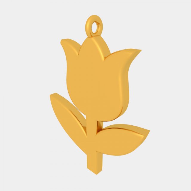 rose pendant 3d printed model style 01 3D Print Model .c4d .max .obj .3ds .fbx .stl .blend