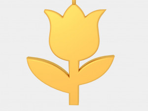 rose pendant 3d printed model style 01 3D Print Model
