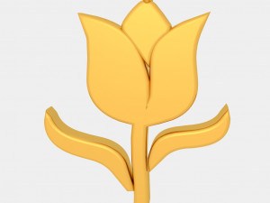 rose pendant 3d printed model style 02 3Dプリントモデル