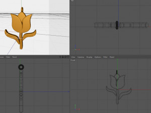 rose pendant 3d printed model style 02 3D Принт Модель