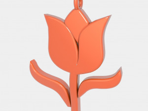 rose pendant 3d printed model style 02 3D Принт Модель
