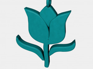rose pendant 3d printed model style 02 3D Принт Модель