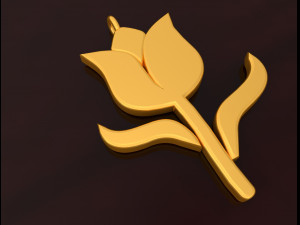 rose pendant 3d printed model style 02 3D Принт Модель
