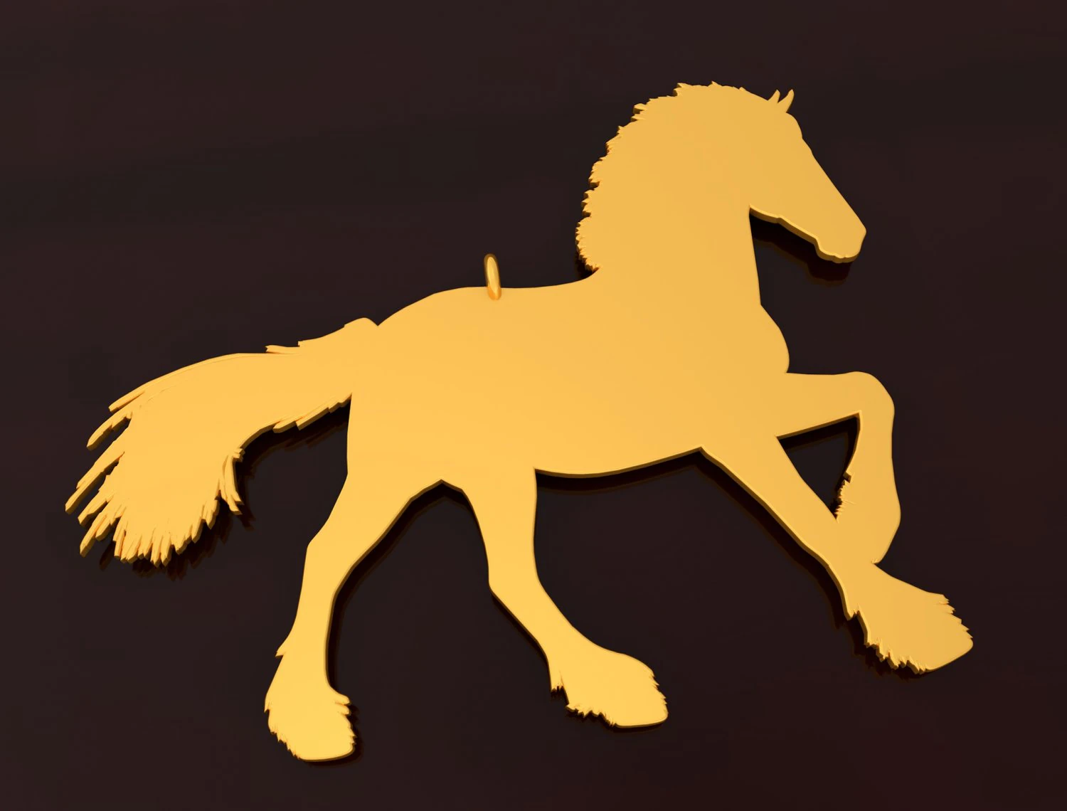 horse pendant 3d printed model 3D Print Model .c4d .max .obj .3ds .fbx .stl .blend 