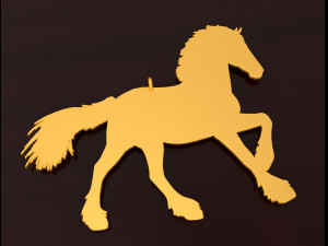 horse pendant 3d printed model Modello di stampa 3D
