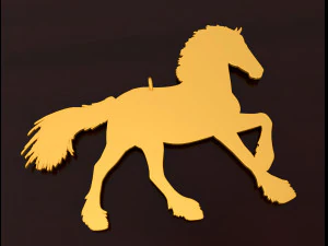 Pferdeanh&auml;nger 3D-gedrucktes Modell 3D Druckmodell