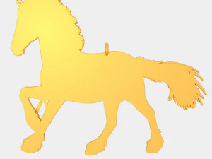 horse pendant 3d printed model 3D Print Model