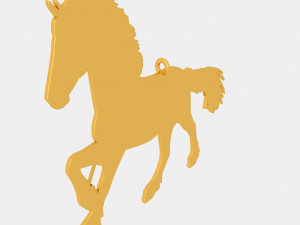horse pendant 3d printed model 3D 打印模型