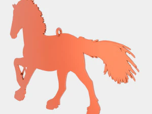 horse pendant 3d printed model 3D Print Model