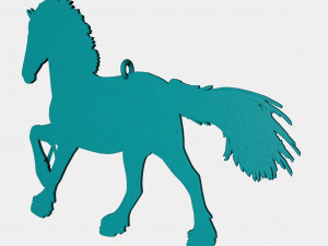 horse pendant 3d printed model 3D 打印模型