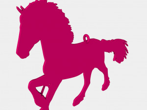 horse pendant 3d printed model 3D 打印模型