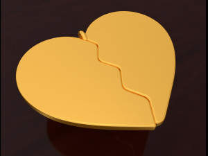 heart divided pendant 3d printed model 3D Baskı Modeli