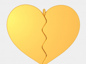 heart divided pendant 3d printed model Modèles 3D en vedette
