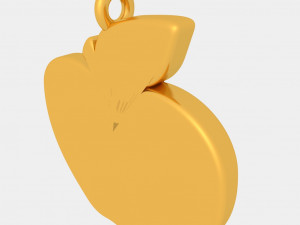 apple pendant 3d printed model 3Dプリントモデル