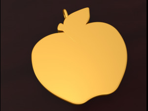 apple pendant 3d printed model 3Dプリントモデル