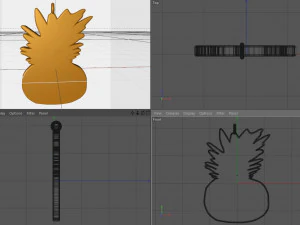 pineapple pendant 3d printed model 3D Print Model