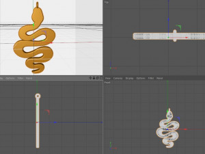 snake pendant 3d printed model 3D प्रिंट मॉडल