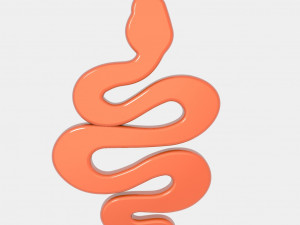 snake pendant 3d printed model 3D प्रिंट मॉडल