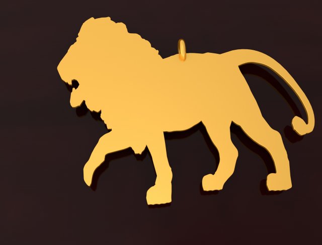 tiger pendant 3d printed model 3D 打印模型 .c4d .max .obj .3ds .fbx .stl .blend 