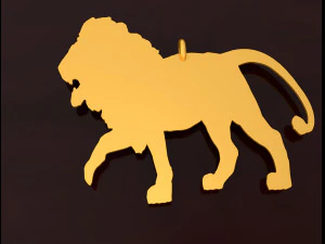 tiger pendant 3d printed model 3D Print Model