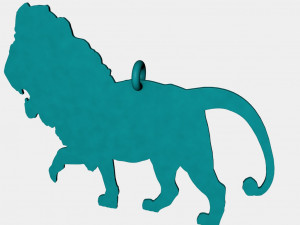 tiger pendant 3d printed model 3D 打印模型