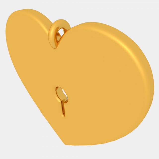 lock pendant 3d printed model 3D Print Model .c4d .max .obj .3ds .fbx .stl .blend 