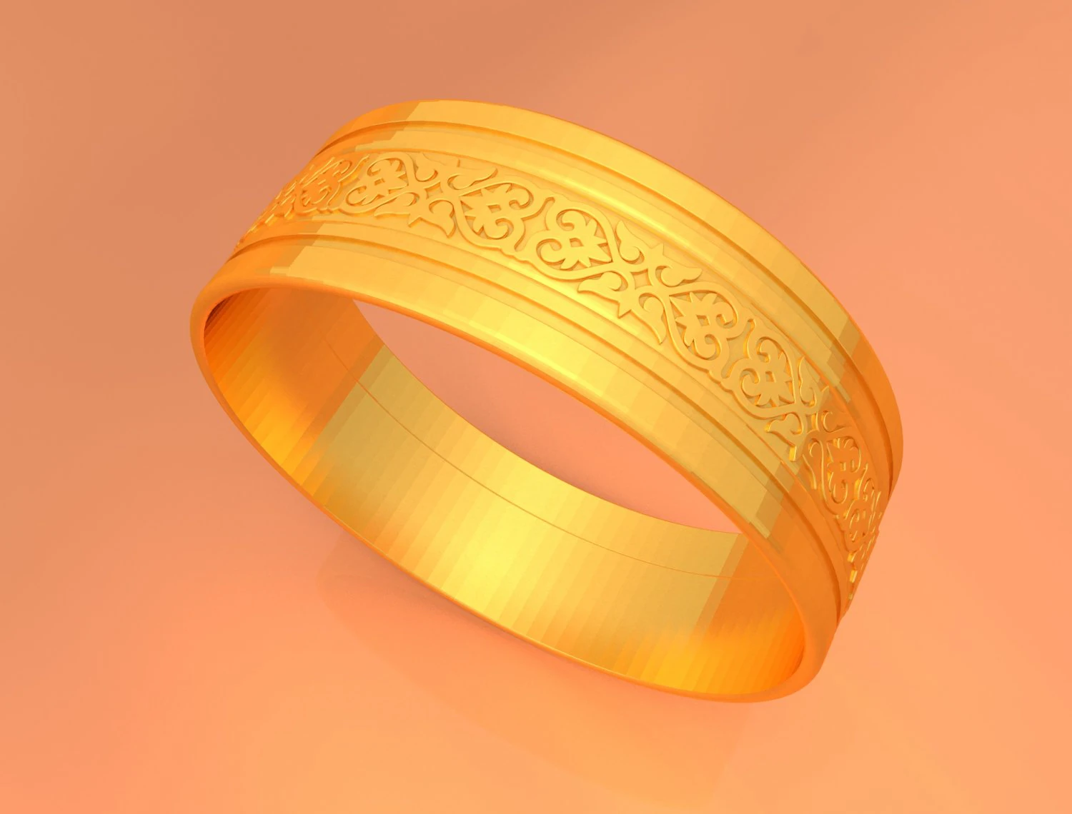 wedding gold ring ktwr01 3D Print Model .c4d .max .obj .3ds .fbx .stl .blend 