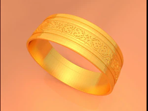wedding gold ring ktwr01 3D Print Model