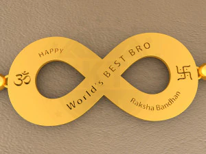 Bracciale Infinity rakhi per fratello brokt-01 modello di stampa 3D Modello di stampa 3D