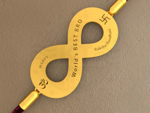 Infinity bracelet rakhi for brother brokt-01 3d printing model 3D Print Model