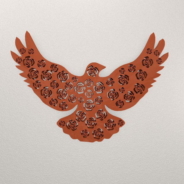 BIRD WALL DECORATION WARAJ54 3D 프린트 모델 .c4d .max .obj .3ds .fbx .stl .blend 