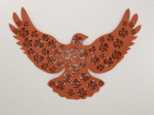 D&Eacute;CORATION MURALE OISEAU WARAJ54 Modèles 3D en vedette